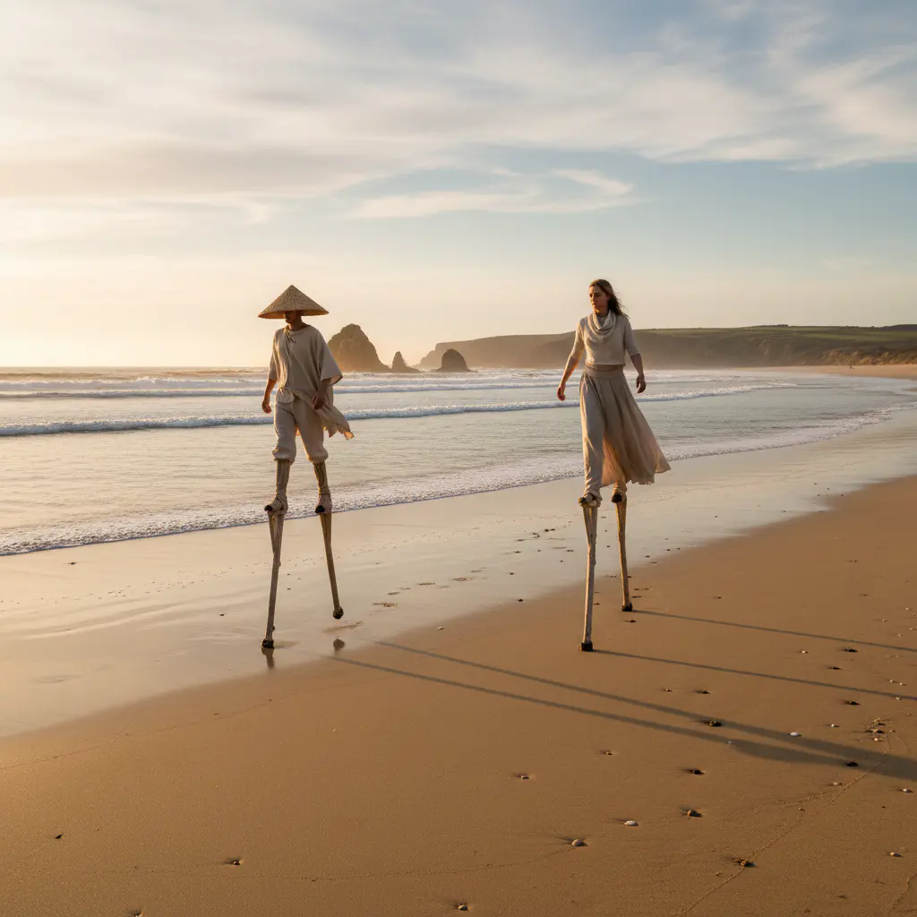 Steltlopers op het strand